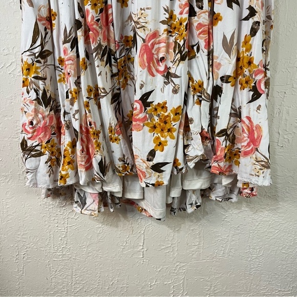 Torrid Mini Challis High Low Skater Dress in Ivory Floral - Picture 6 of 11